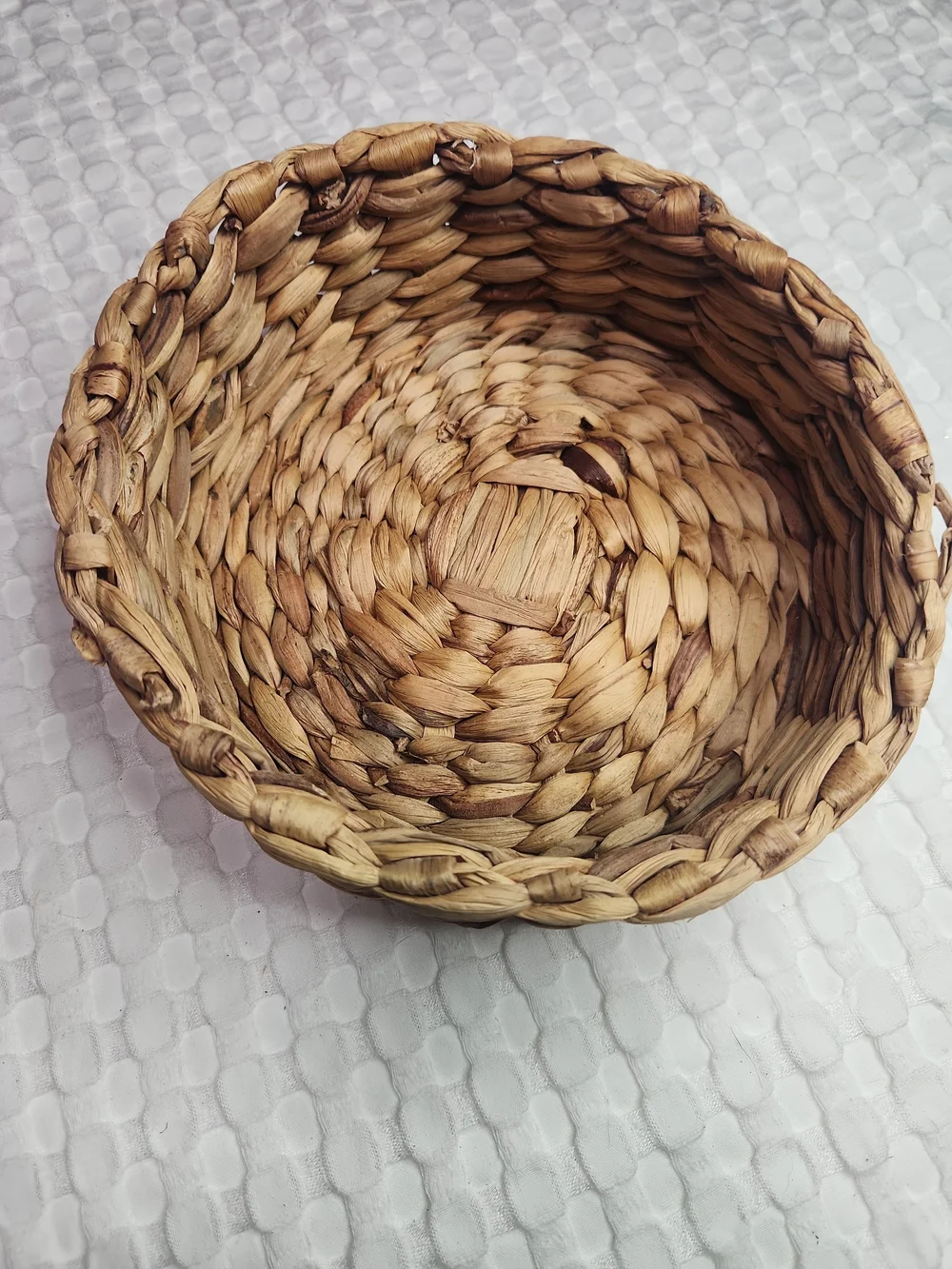 Handwoven Natural Straw Decorative Basket - Brown